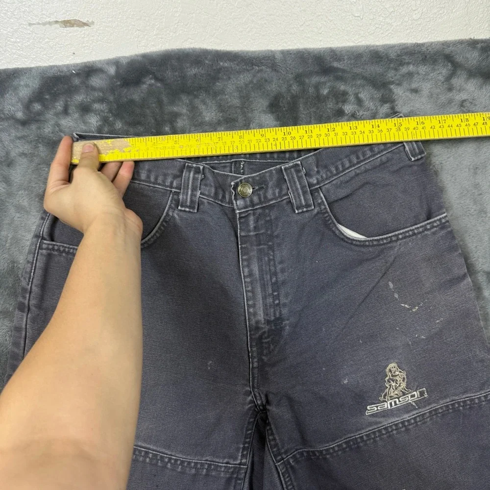 Arborwear Double Knee Work Pants Mens 32x28 Grey Fair Distressed Canvas Utility